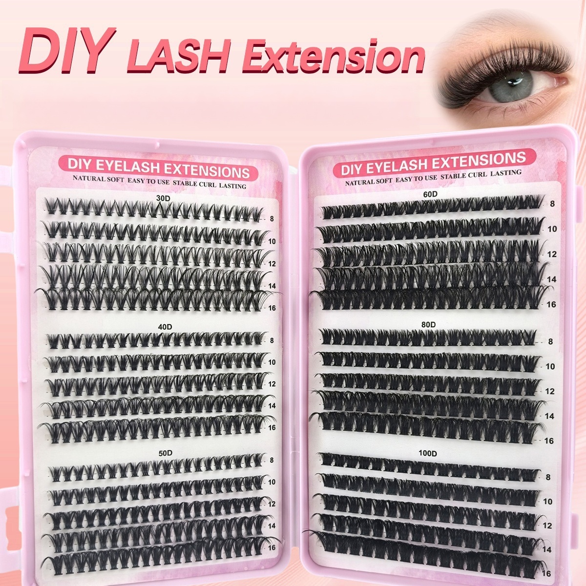 1 Box Eyelash Book - DIY Natur - Eyelash Extension Anime Style avaliação e preço