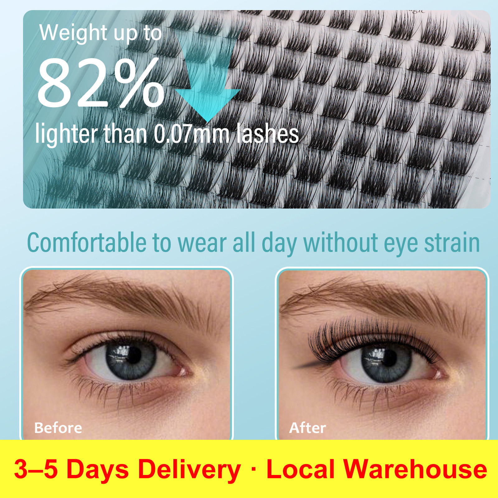 Mscici Lashes Clusters Curl 3D - Eyelash Extension Doll Eye avaliação e preço