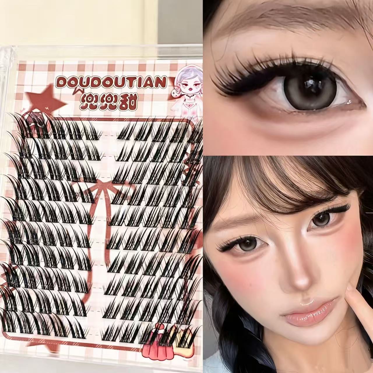 Doudoutian Fox-Style Winged Ey - Eyelash Extension Douyin avaliação e preço