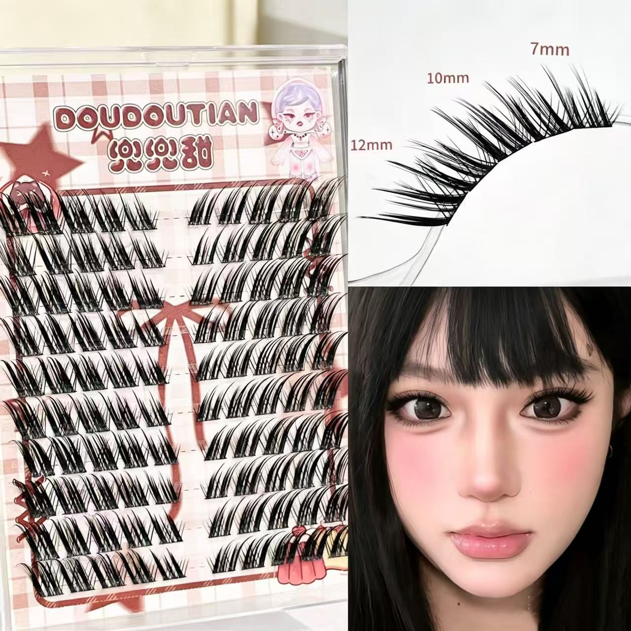 Doudoutian Fox-Style Winged Ey - Eyelash Extension Douyin avaliação e preço